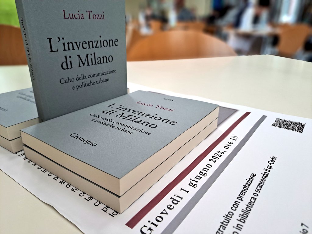 Giovedì 1 giugno alle 18 Lucia Tozzi racconta 'L'invenzione di #Milano' in #BiblioBaggio milano.biblioteche.it/library/baggio/
