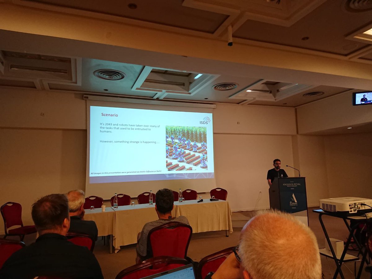 angelosalatino's tweet image. On stage… #eswc2023 it was a great initiative and exercise to think forward in time. It was fun! Tx @iricelino @heikopaulheim