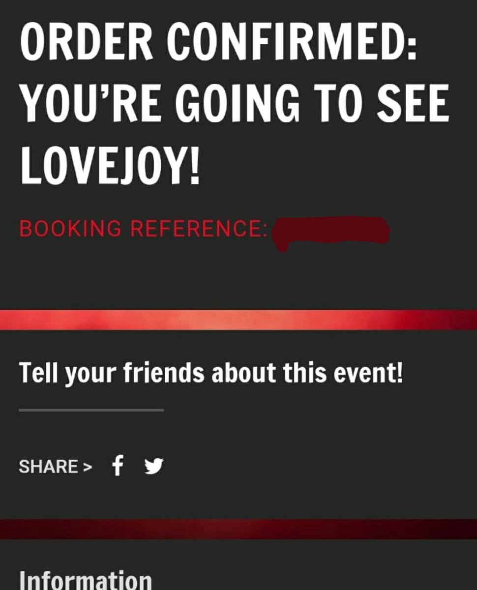 YESSSSSSSS
I'm going to see <a href="/lovejoy/">Lovejoy</a>