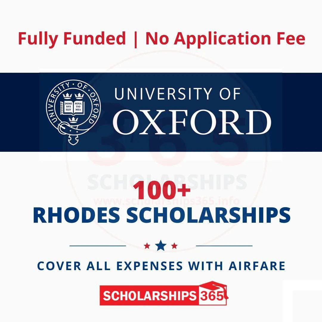Scholarships365.info on Twitter "Fully Funded Rhodes Scholarships 2024