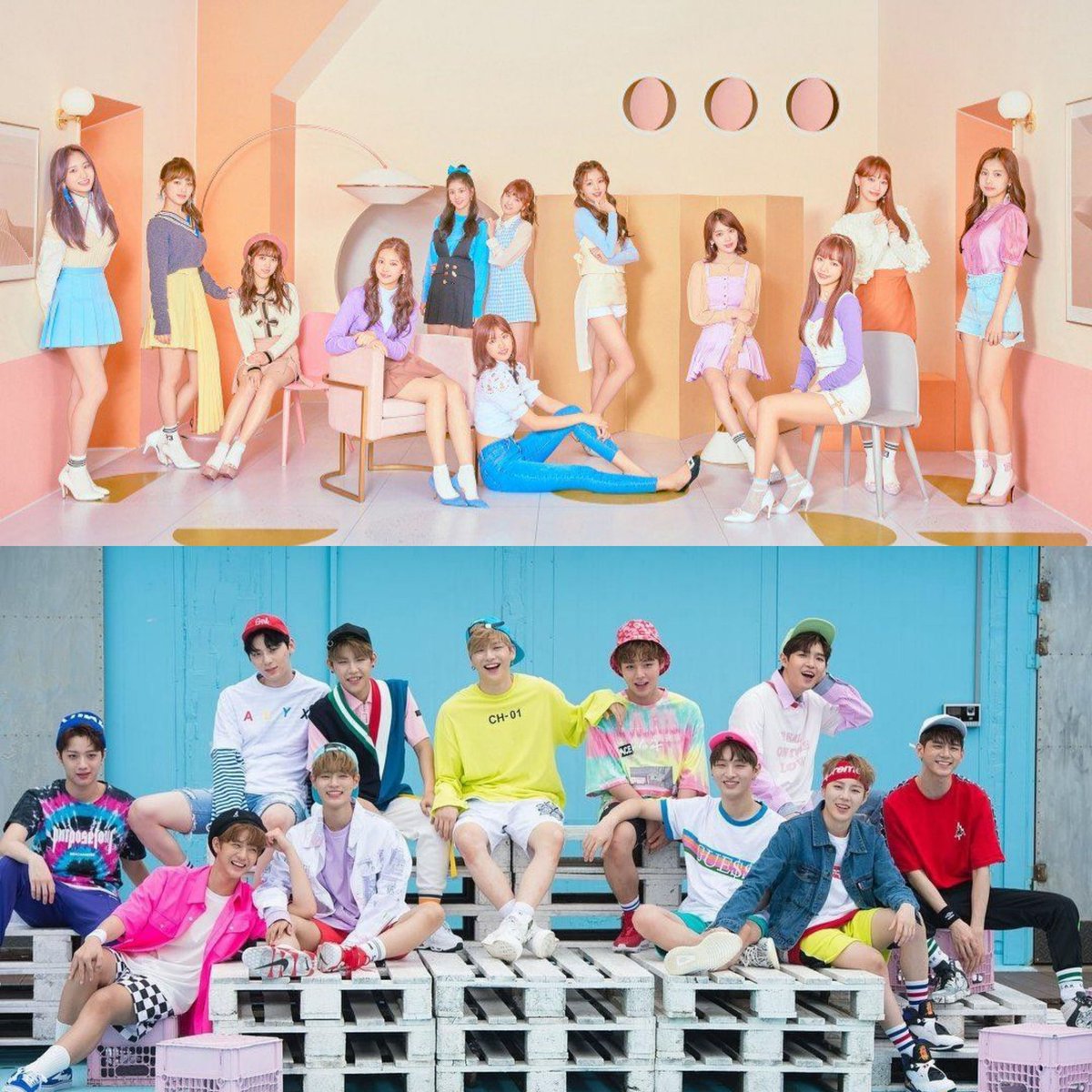 starfess's tweet photo. -base setuju ngga kalian kalau IZONE sm WANNA ONE bakal jd salah satu grup tersukses di generasi ini kalau mereka ga disband? https://t.co/uqiPYy6myN