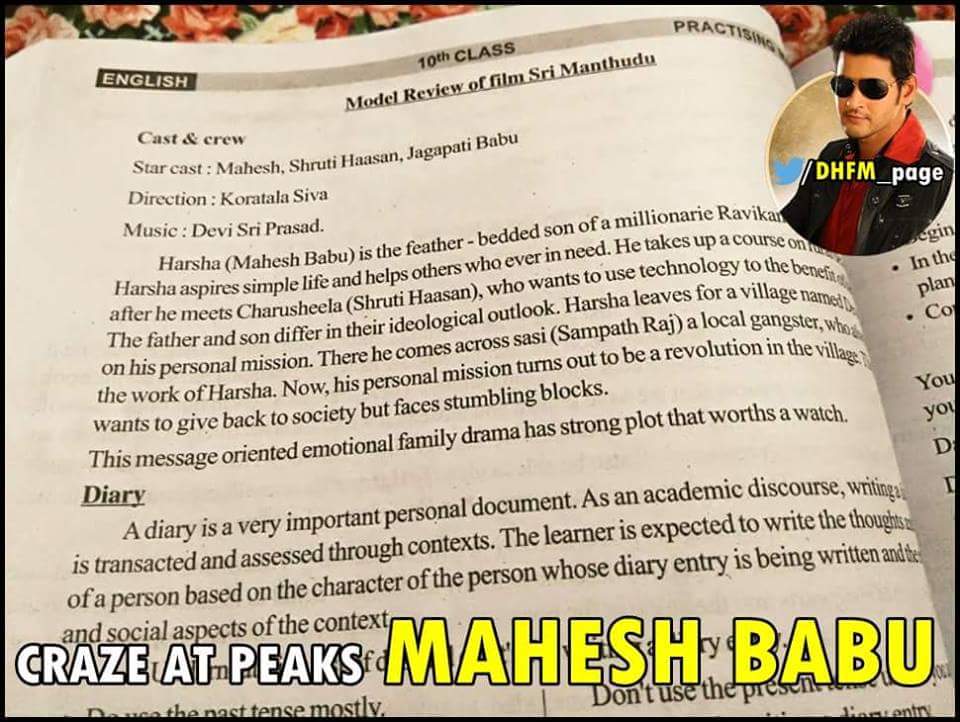 Srimanthudu Movie mentioned in English text book....craze ka baap @urstrulyMahesh 
#SSMB28MassStrike #SSMB28 
#SSMB29 #SSKLivesOn