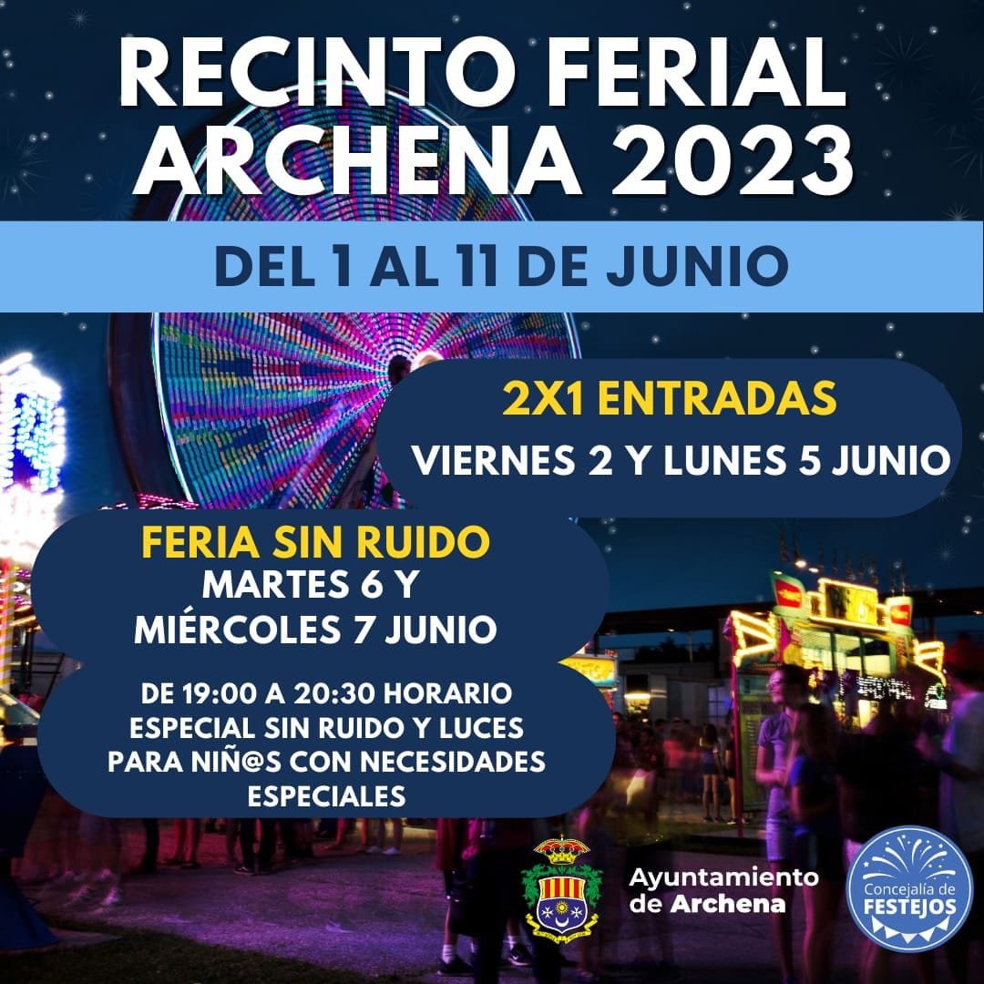 AytoArchena's tweet photo. 🎪 #Archena organiza nuevamente la ‘Feria sin ruido’ para niños sensibles al ruido y a los destellos de luz (diagnosticados TEA)

🗨️ @Patriciaflopez: "debemos de atender a la diversidad de capacidades de la población para que todos tengamos las mismas oportunidades"