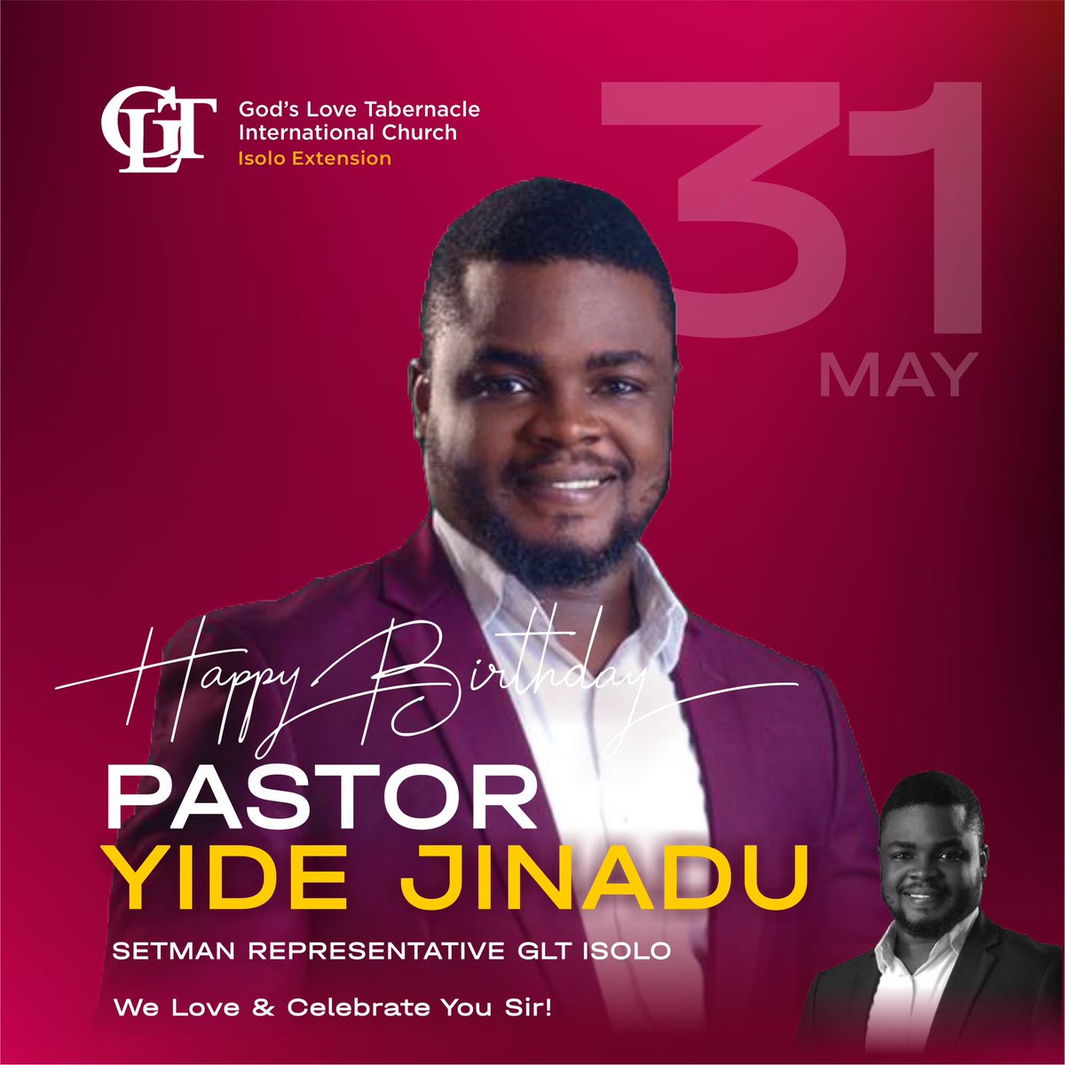 gltisolo's tweet image. Happy Birthday to our Dear SMR, Pastor Olayide Jinadu @dryide 

Thank you for your godly counsel, deep insights &amp;amp; love shown towards us. We pray that you experience the supernatural workings of God in all that concerns you in Jesus name. Amen

#gltisolo #setmanrepresentative