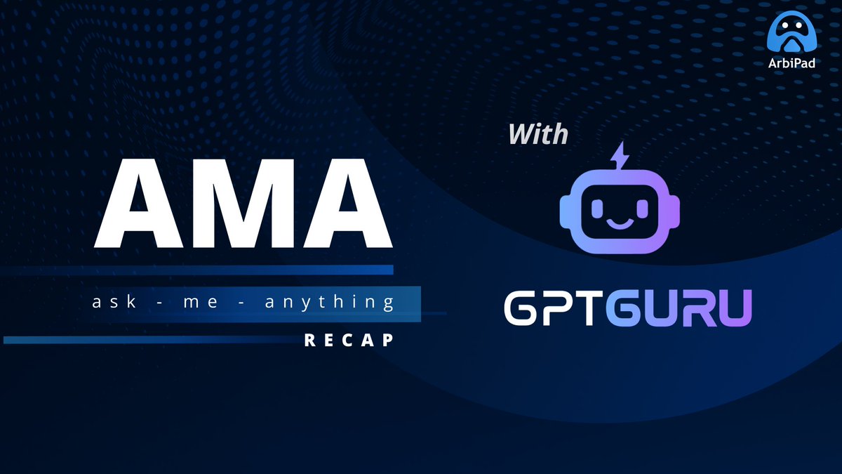 arbipadcom's tweet photo. 📝 [RECAP] @GPTGuru_ #AskMeAnything 

Did you miss GPT Guru on ArbiPad Community? Let's catch up on the overview and fundamentals of GPT Guru with this recap. Delve deeper into the topic and uncover even more insights and perspectives!

Read the recap here: https://t.co/wamBbv7EWV

⚠️Don't miss out GPT Guru IDO on ArbiPad at 5th June, 12 PM UTC! Make sure to stake your $ARBI here: https://t.co/Ih3blOfpYo 🚀