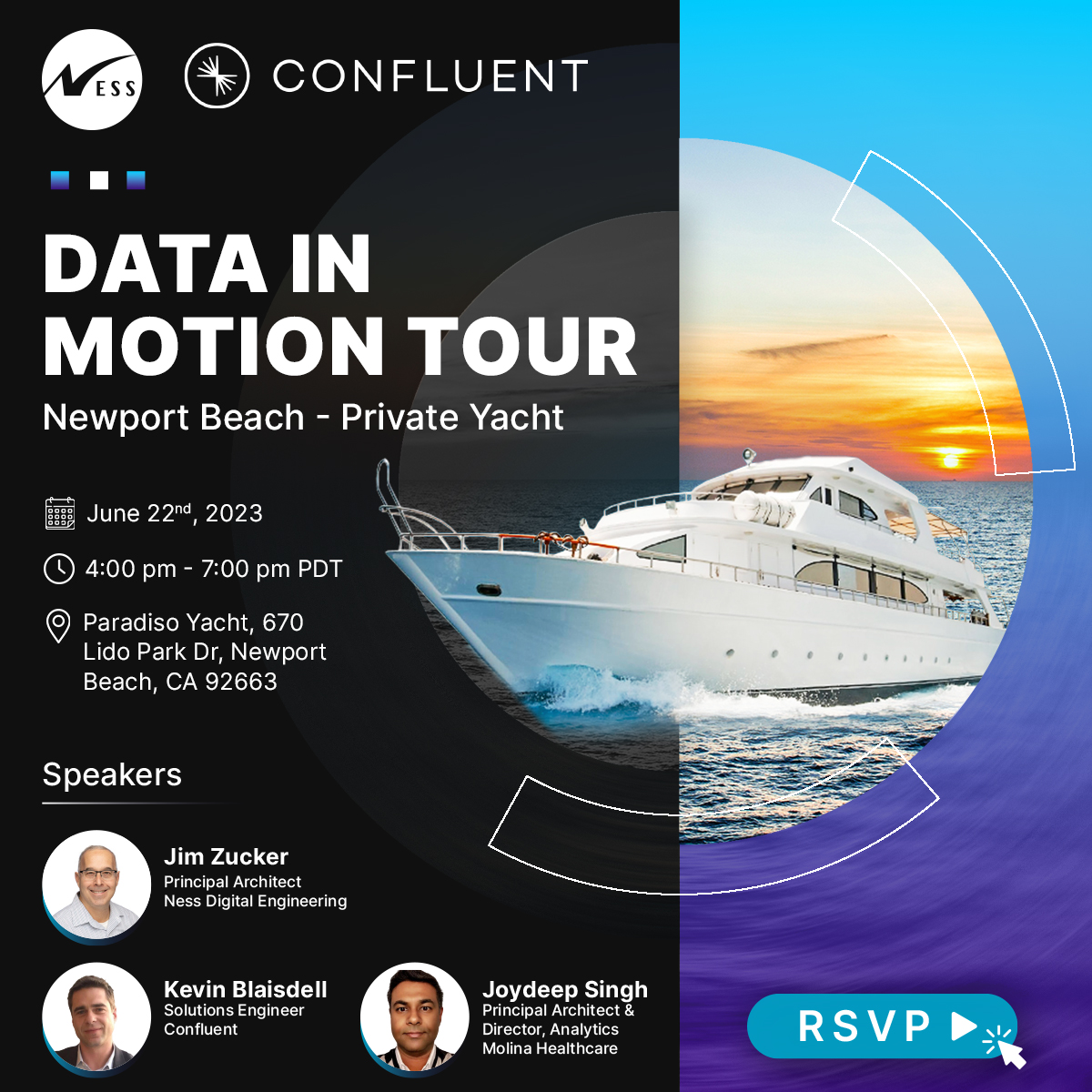 ⛴ Join us at the Newport Harbor to hear our experts speak about the challenges of open-source Kafka and demonstrate how Confluent brings Kafka and the cloud together to deliver a better experience with less infrastructure and operational complexities. bit.ly/3IOBhuZ