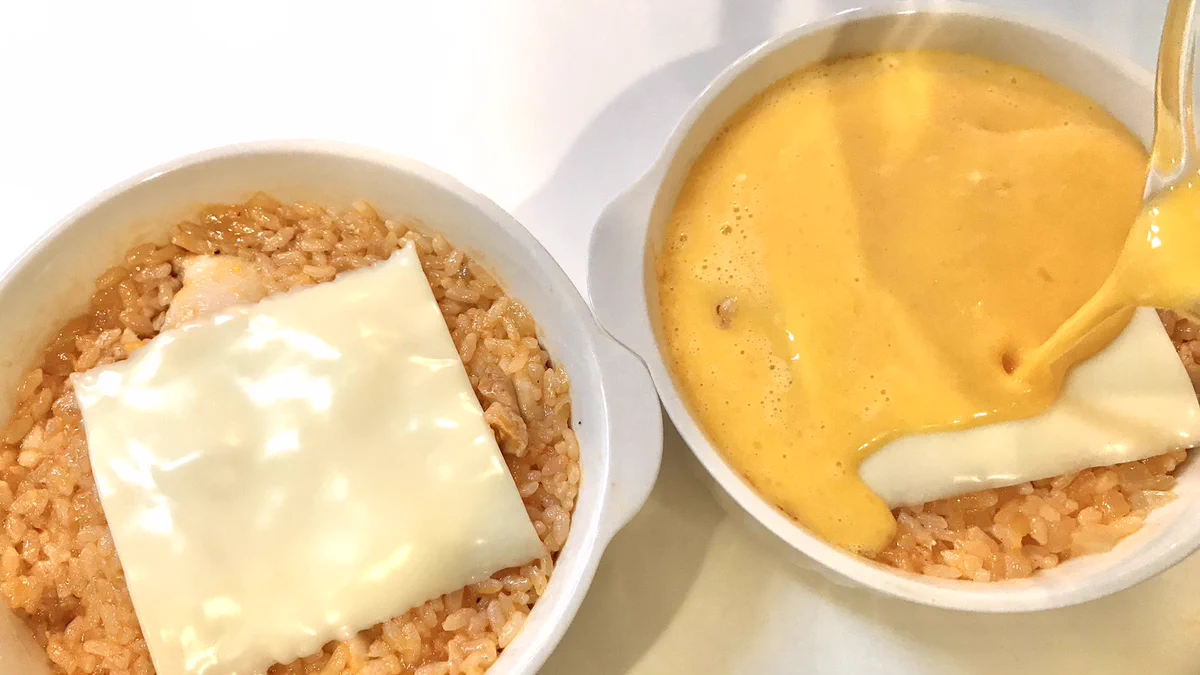 レンジとトースターで火を使わない！オムライスの作り方。