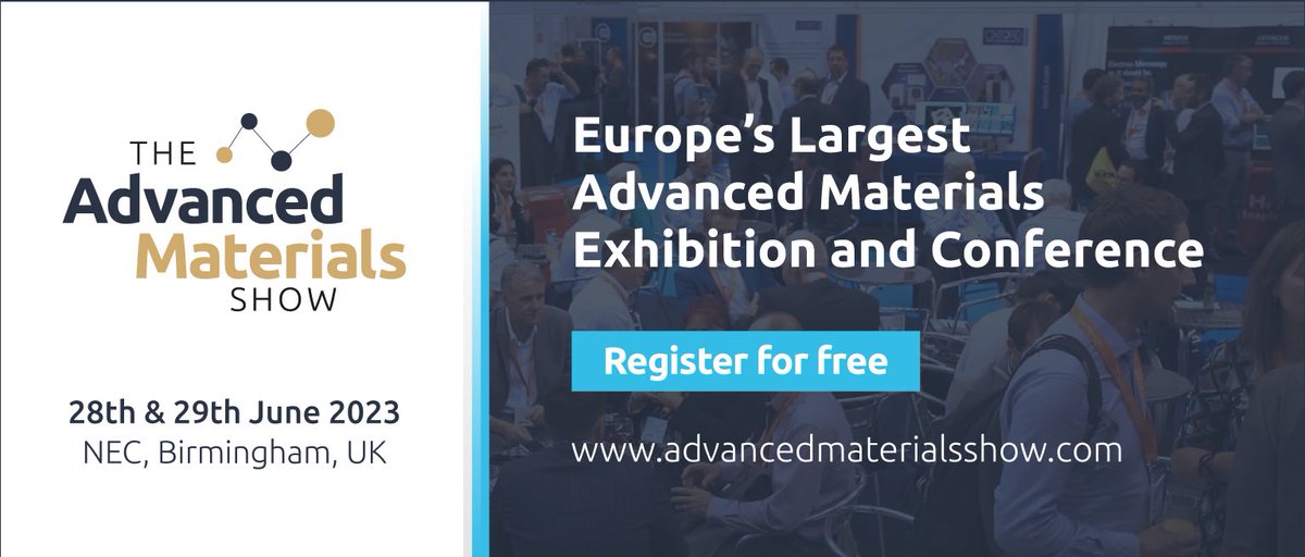 CompGraphene's tweet photo. We’re exhibiting at @MaterialsShow on the 28th &amp; 29th of June 2023 at @thenec. Visit us on stand 1410.
Have you got your ticket? If not, register for free here: https://t.co/kExzAD6KdY

#gc #ams23 #innovationandtechnology #advanedmaterials https://t.co/tNlq8liVpF
