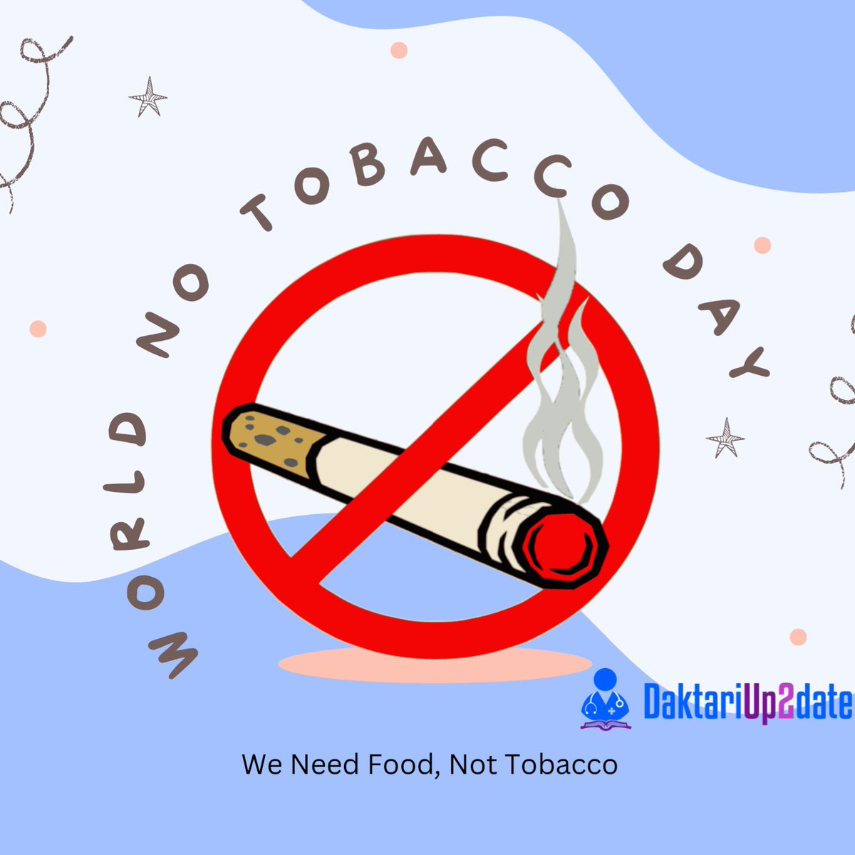 Today is #WorldNoTobaccoDay! Let’s raise awareness about the harmful effects of tobacco use and advocate for policies aimed at reducing its consumption. This year’s theme is ‘We need food, not tobacco’ 🚭🍎 #NoTobaccoDay