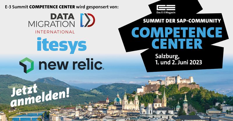 Excited for the #CCSummit2023 in Salzburg? We are!
Join us as we sponsor this must-attend SAP event with a focus on ALM. 
Gain insights, exchange best practices, and expand your network. Also, our #DMI experts will be there! 
Reserve your spot now! 🚀💡🌐
e-3.de/summit-cc/?utm…