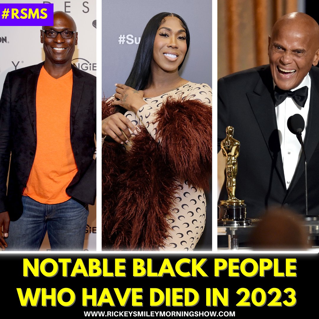 Rest in Power to the many notable black public figures we've lost in 2023🙏🏿 View the full list at RickeySmileyMorningShow.com📲
LINK IN BIO❗️
.
.
.
#RSMS #RickeySmileyMorningShow #LanceReddick #KoKoDaDoll #HarryBelafonte