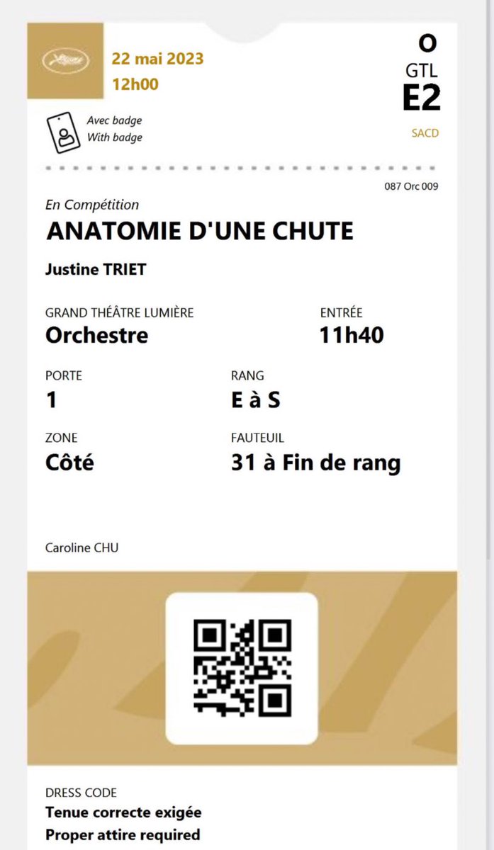 CarolineChu3's tweet photo. So happy for this film to win the Palme d’Or @Festival_Cannes this year, very well deserved. The third Palme given to a #womanfilmmaker https://t.co/9oKQyM30An
