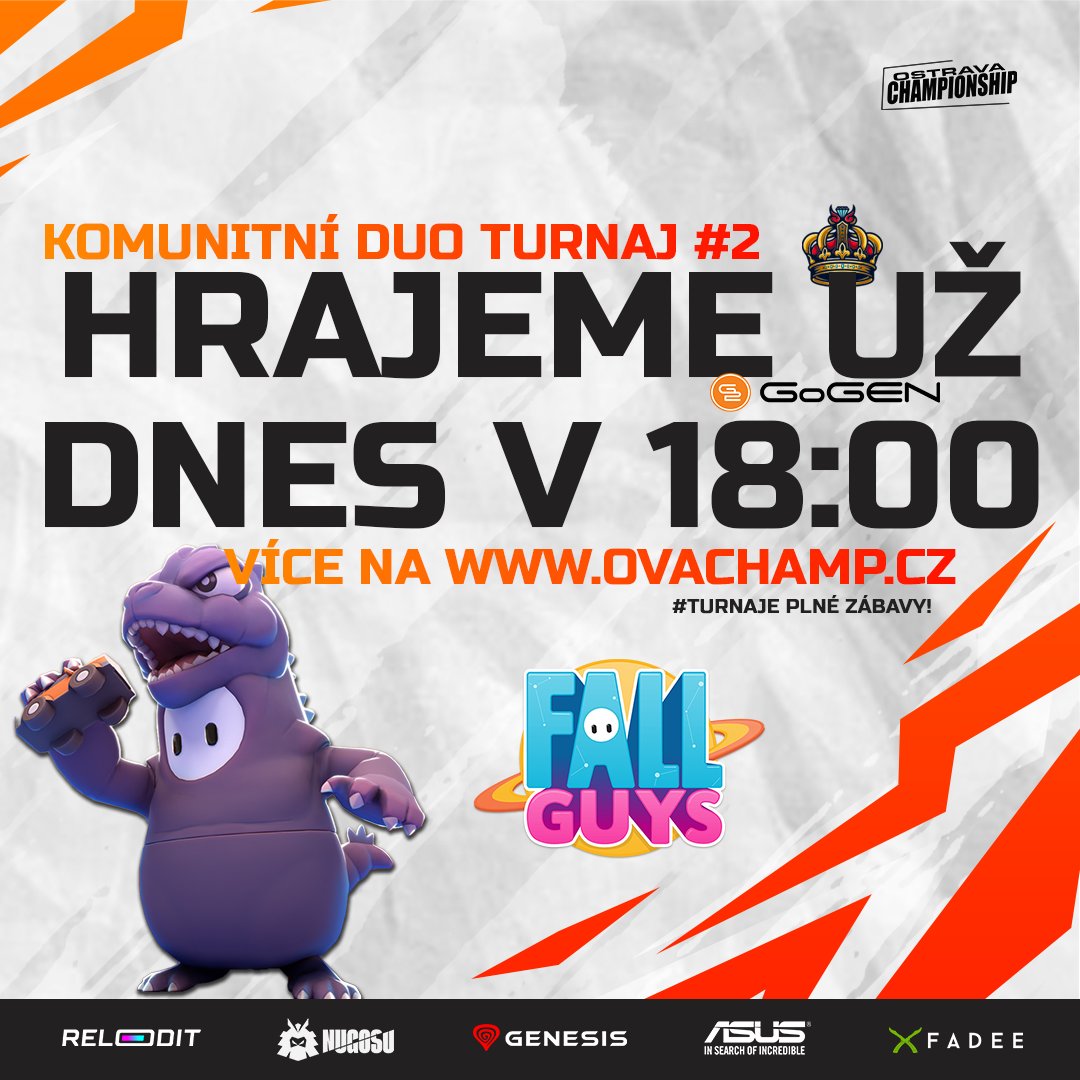 Ovachamp's tweet photo. 🏆 #Komunitní_turnaj
Už dnes v 18:00 další plná porce zábavy pro fanoušky kolem hry Fall Guys❗

Registrace a podrobnosti 👉 https://t.co/n8zTjm4Wg0 https://t.co/9dEqVJmrfx