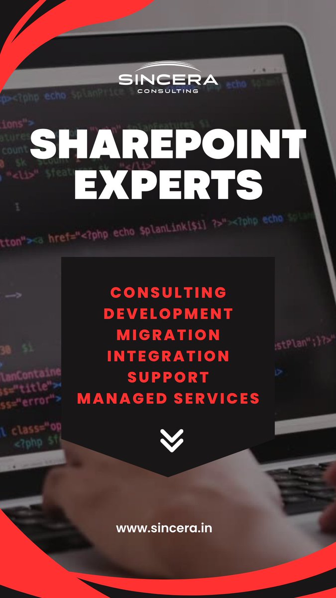 synkriya's tweet image. Sincera Consulting provides end-to-end #SharePoint services, including SharePoint development, customization, integration, and data migration.
#SharePointDevelopment #SharePointConsulting #SharePointDesign #SharePointIntegration #SharePointImplementation #SharePointMigration