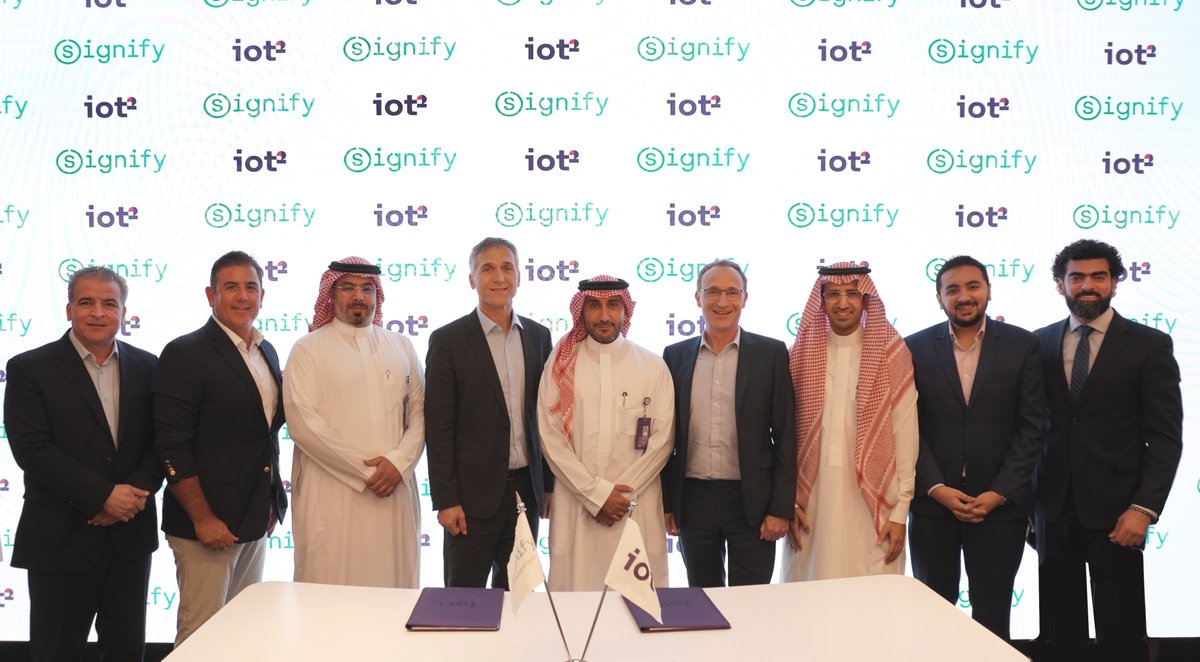 May 30, 2023 #Signify has signed an MoU to support smart lighting solutions in the Kingdom with the Internet of Things Squared (iot squared) a JV company between the Saudi Public Investment Fund (PIF) and STC (Saudi Telecom Company).

#sustainability  #saudiarabia  #IoT
