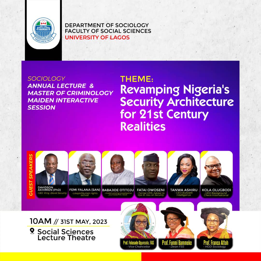 🚨 Exciting news! Speaking at the University of Lagos event on 'Revamping Nigeria’s National Security Architecture for 21st Century Realities' today. Join me as we explore the role of technology and intelligence in building a secure future. #UNILAGEvent #TechForSecurity 🇳🇬🌐