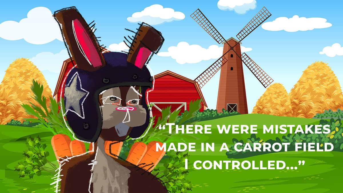 inheritanceArt's tweet photo. We went out to get some carrots 🥕 and found out that our ENTIRE SUPPLY is gone! Ætheling, what did you do?!

Æ: "There were mistakes made in a carrot field I controlled...

🙄
#NFT #NFTs $iAI #Crypto #BTC https://t.co/D8zC400DTK