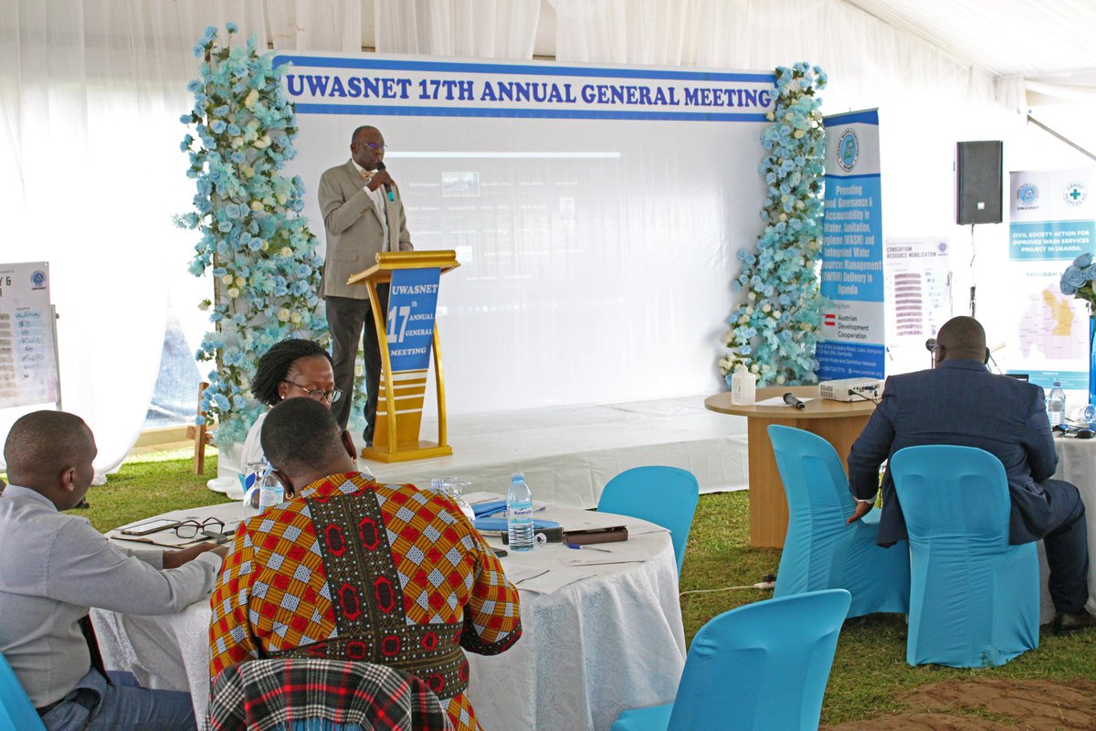 uwasnet's tweet photo. π’ Eng. Oryono, the @min_waterUg Commissioner for Rural Water & Sanitation, rallies @uwasnet members to ensure impactful reporting of their contributions in the WASH sub-sector.
#UWASNETAGM #WASHsector #ImpactfulReporting https://t.co/fOl8e6DsbE