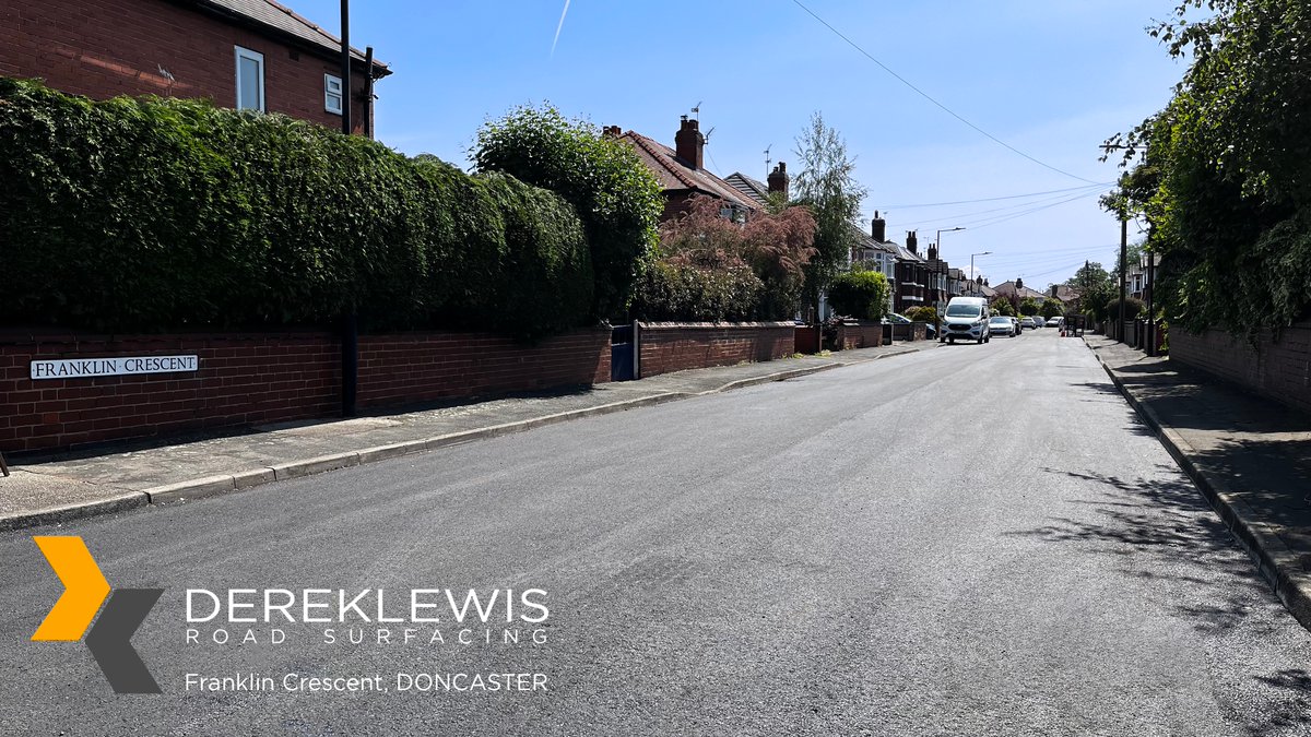 Improvement works carried out on Manor Drive and Franklin Crescent by #dereklewis. Another successful scheme for us ...
#roadsurfacing #civilengineering #doncasterisgreat #YORKSHIRE