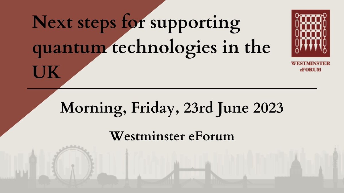 WeFEvents's tweet photo. Are you interested in Next steps for supporting quantum technologies in the UK?

Join @WeFEvents on the 23rd June to discuss this with speakers including @GeorgeFreemanMP @EPSRC @CMS_law @UKRI_News!

More information: https://t.co/z53cThCPlo https://t.co/6Uaj0YkBjk