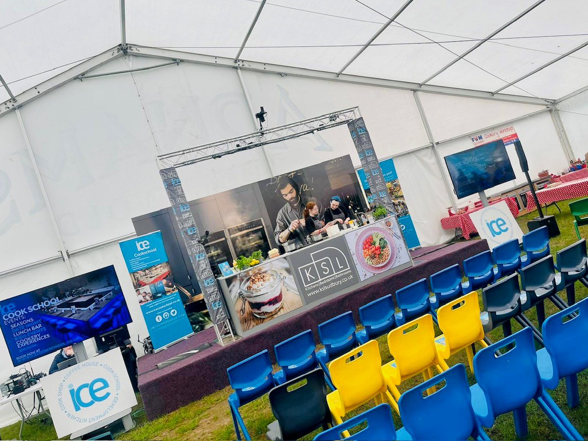 infusionsgroup's tweet photo. @SuffolkShow All set up and ready to go! The first demo is at 10 am, make sure you're there! We have an incredible lineup of chefs in the kitchen. All demos compered by @ICEsuffolk 's John Jackaman! https://t.co/UZdPBS10Mc