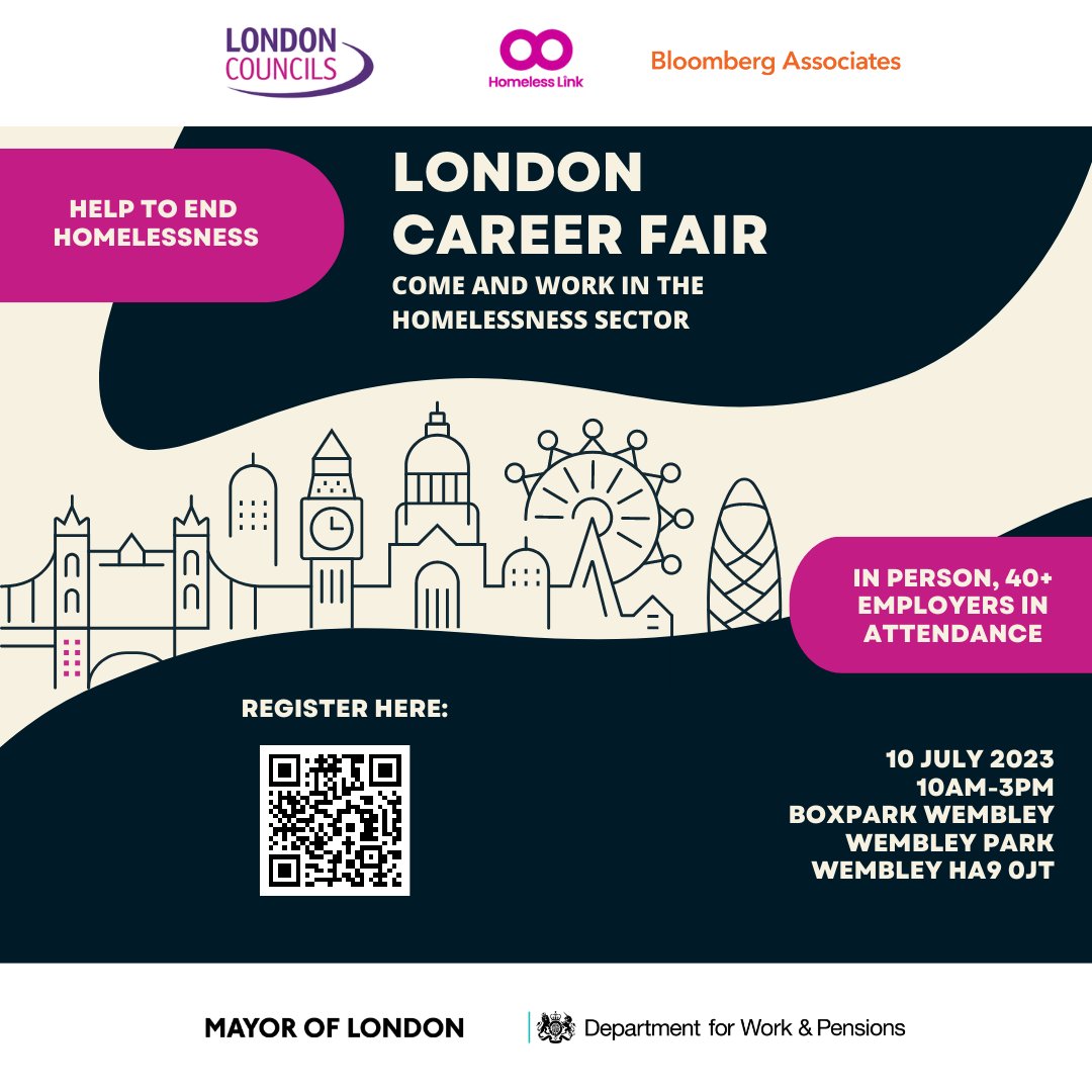 Are you passionate about helping those experiencing homelessness? Check out this upcoming career fair for the homelessness service sector. Register for free using the QR code or link: eventbrite.com/e/407110176497 #careerfair #homelessness #service