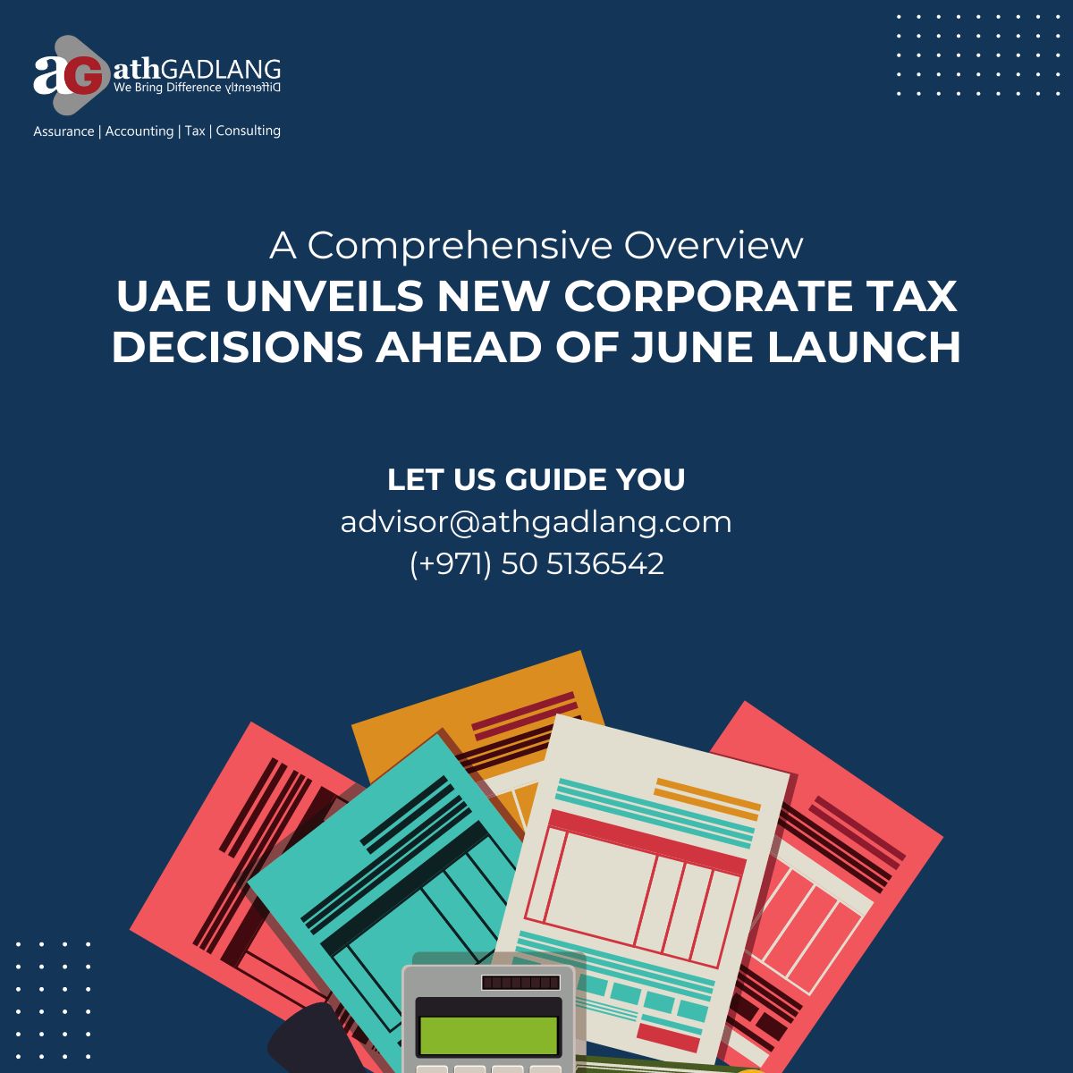 athGADLANG's tweet photo. Exciting developments are reshaping the tax landscape in the UAE, as the implementation of Corporate Tax starts tomorrow! (Con-https://t.co/Vfw8O34KW6)
#CorporateTax #CT #Businesses #Compliance #MoF #FTA #Tax #Finance #accounting #law #UAECT #athgadlang https://t.co/LspcAvXwXe