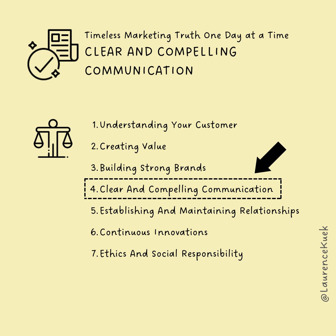 LaurenceKuek's tweet photo. Lesson In A Tweet:
Timeless Marketing Truth - Clear &amp; Compelling Communication

- STEVE JOBS on Storytelling
- Lesson from CLAUDE HOPKINS
- NIKE's 'Just Do It'
- DO IT - Your turn to work on your biz

#LessonInATweet #TimelessMarketingTruth https://t.co/AzvUytDbVQ
