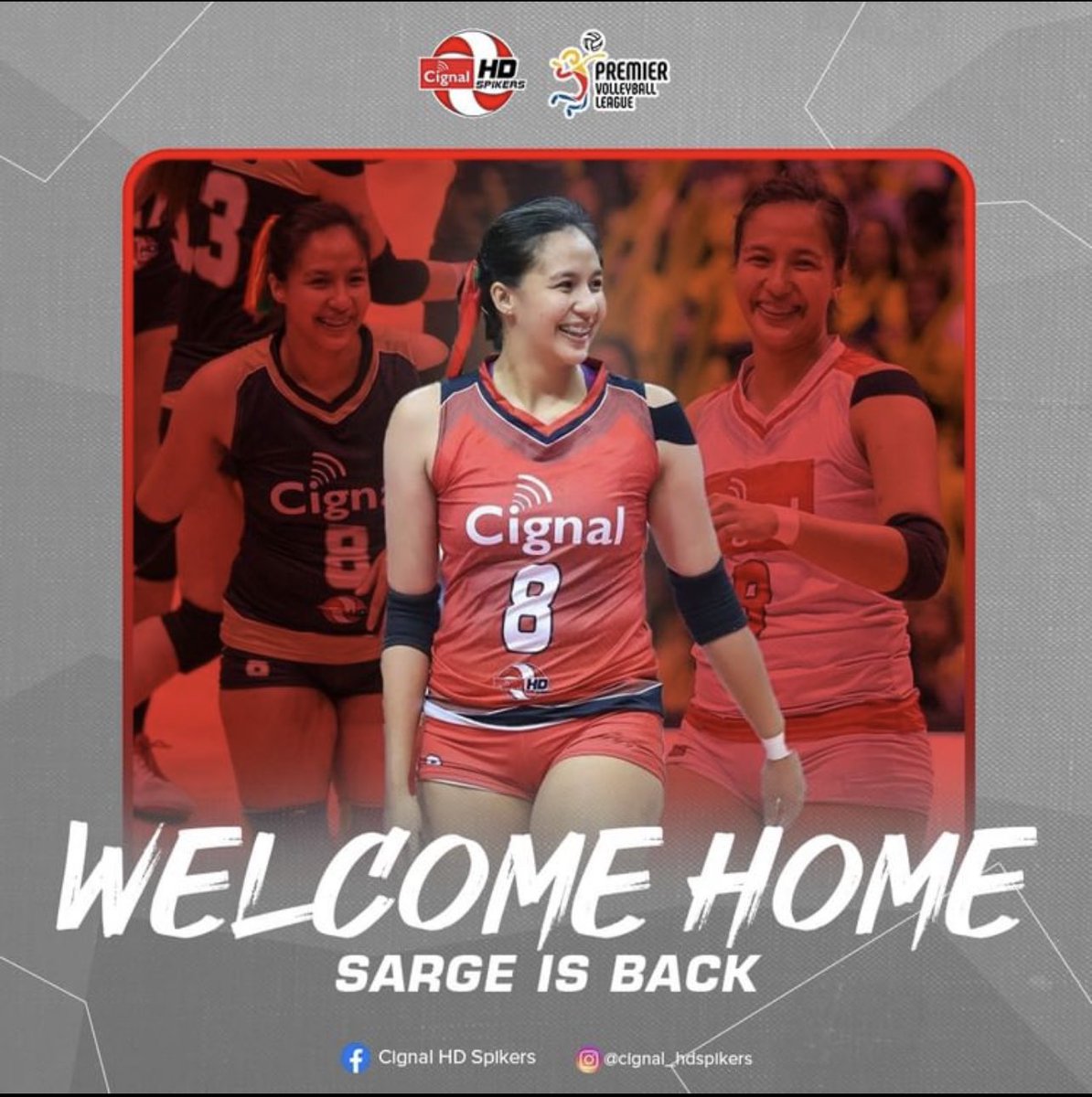 RapplerSports's tweet photo. Jovelyn Gonzaga is back with the Cignal HD Spikers, the team announced on Wednesday, May 31. 📸 Cignal HD Spikers | via @philipptionary https://t.co/zMzeMfP2kt