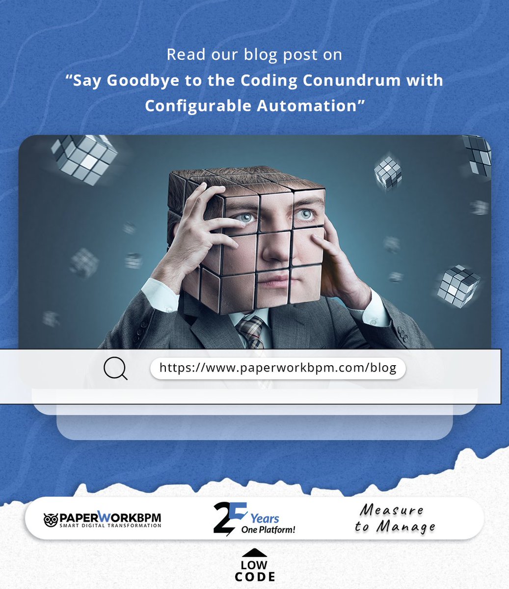 paperworkbpmuk's tweet photo. Say Goodbye to the Coding Conundrum with Configurable Automation 

To read the full article please visit our blog: https://t.co/U4ZCTFNm35

#digitaltransformation #bpm #documentmanagement #workflowautomation #businessprocesses https://t.co/a8QPHUFFDT