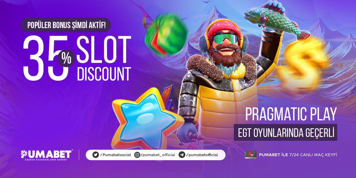 %35 Slot Discount ile kazanmayan kalmayacak! 

Pragmatic Play ve EGT oyunlarında yaşayacağınız olası kayıpların %35'i kadarını discount olarak talep edebilir, kazanma şansınızı %35 oranında arttırabilirsiniz!