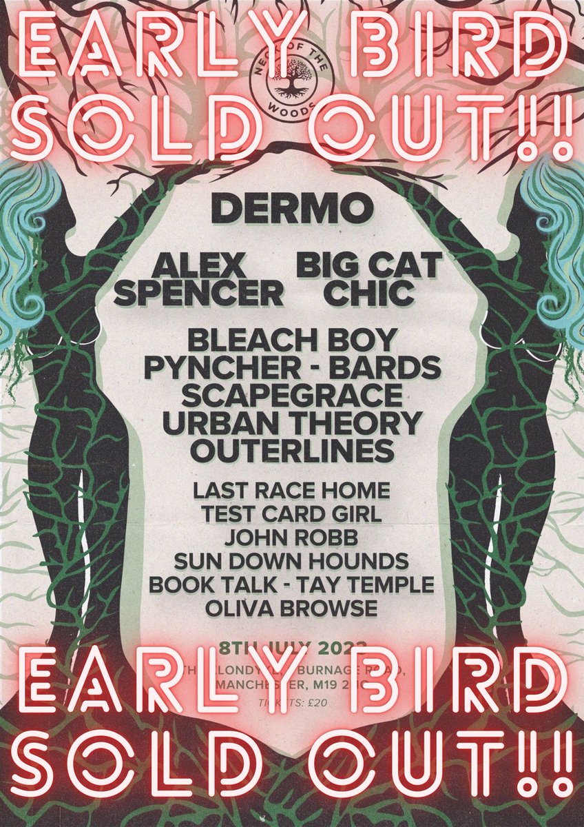 Early Birds are sold out!!

Tickets: fatsoma.com/.../neck-of-th…

Final bands ANNOUNCED soon!

<a href="/dermo____/">dermo</a> @alexspencermusicuk
@bigcatchic <a href="/johnrobb77/">john robb</a> @bleachboyuk <a href="/pyncher/">pyncher</a>
<a href="/bardsbanduk/">Bards</a> @urban_theory_band_
<a href="/lastracehome/">Last Race Home</a> @testcardgirlmusic <a href="/taytemplemusic/">𝐓 𝐀 𝐘 𝐓 𝐄 𝐌 𝐏 𝐋 𝐄</a>
#festival #livemusic #summer