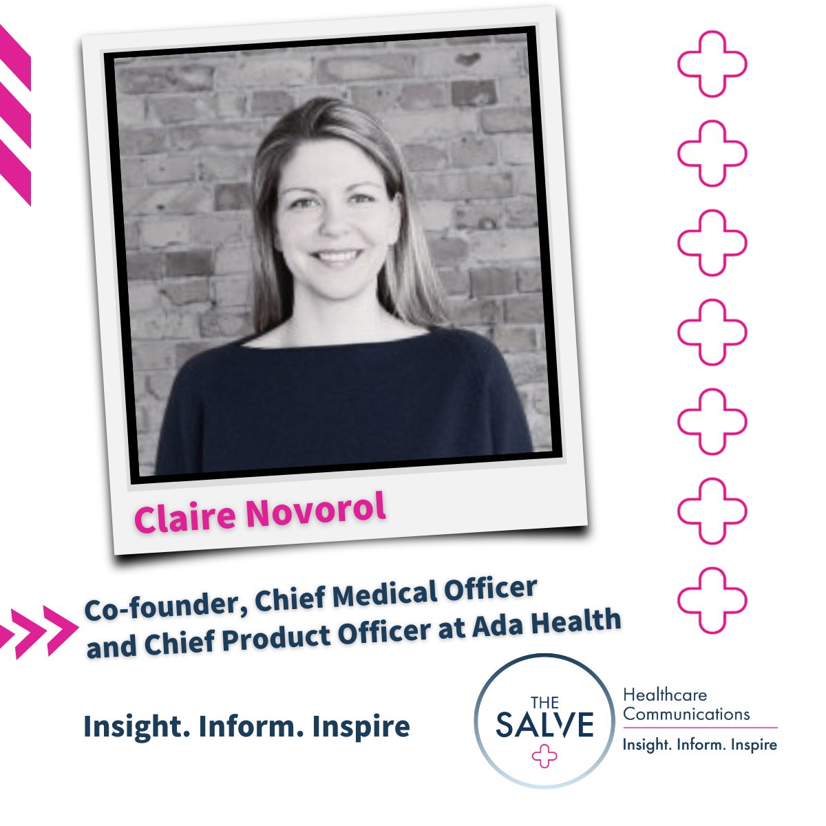 TheSalveHealth's tweet photo. Claire Novorol is a true expert in #AI &amp; #digital health &amp; is Co-founder &amp; Chief Medical Officer of Ada Health, whose pioneering AI-powered health app is now a top-ranked healthcare solution in over 130 countries.
Read more about Claire’s journey by following the link. https://t.co/XBGLX1HMHS