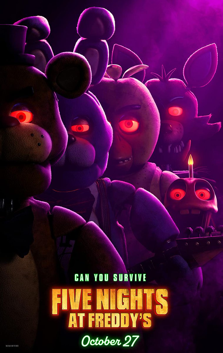 FNAFMovieUpdate's tweet photo. 149 Days left until the party.
#FNAF #FNAFMovie https://t.co/4a96rbP7Fu