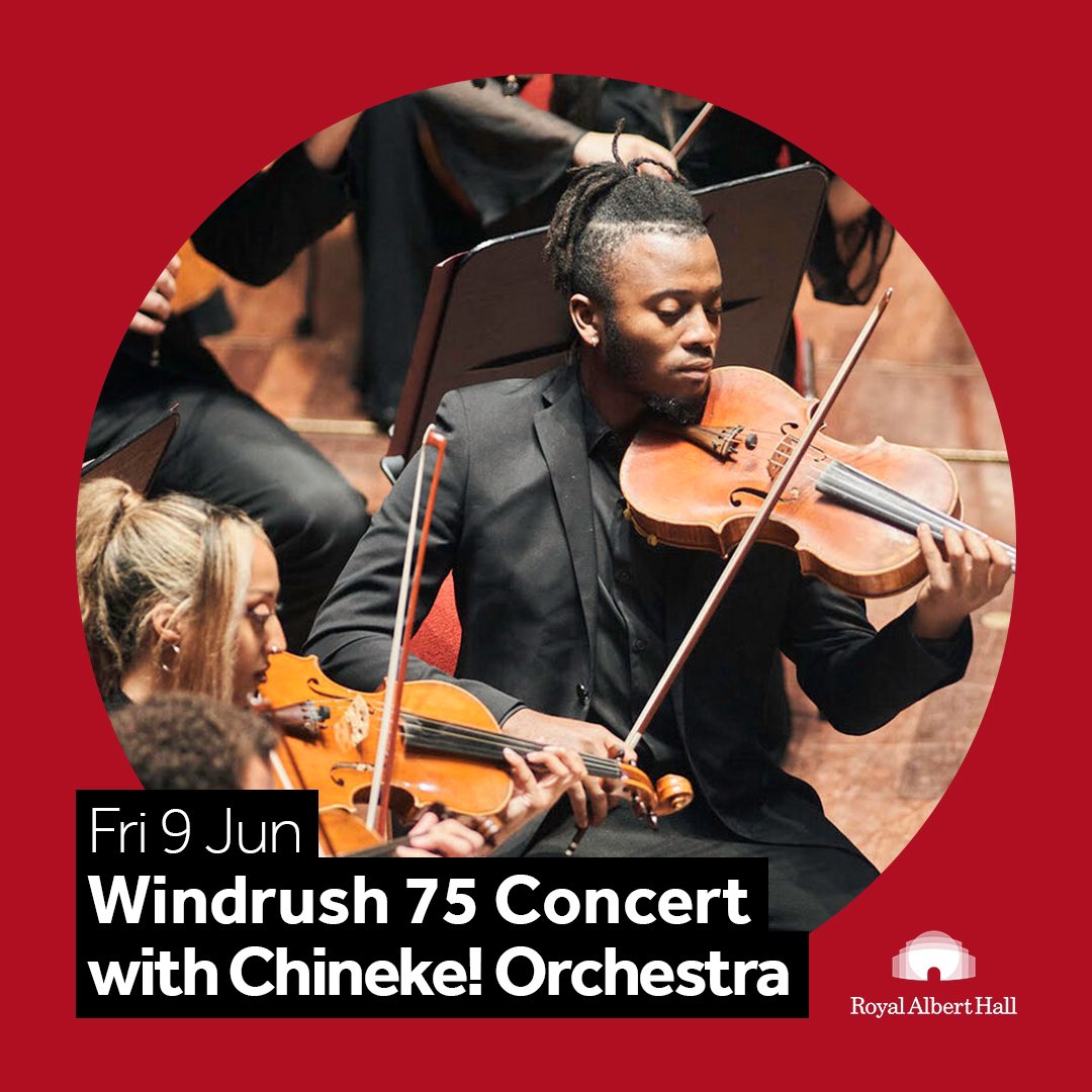 Chineke4Change's tweet photo. We are delighted to be part of a night of celebration and music to mark the 75th anniversary of Windrush and the impact of Caribbean culture on British life. Join us at @RoyalAlbertHall on 9th June for a concert curated and hosted by @DJTrevorNelson 🎟 https://t.co/Lusfr8GM1J https://t.co/T61Q10GAci