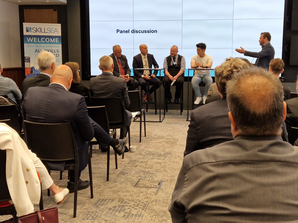 The first panel of the #SkillSea conference is addressing sectoral developments and the related skills needs. Soft management skill are key for recruiting new talent in the future! ⚓️

Follow the conference live here: rtmp://a.rtmp.youtube.com/live2 

#FutureSkills <a href="/Skill_Sea/">SkillSea</a>