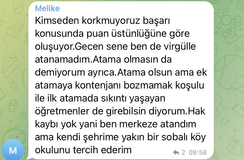 Bide Melikecim ben 0,4 ile kontenjanda değilimde, acaba başarısız mıyım,  sana zahmet o dahiyane düşünme kabiliyetinle bunu da yorumlar mısın ?
 #YeniBakanlaEk55BinAtama