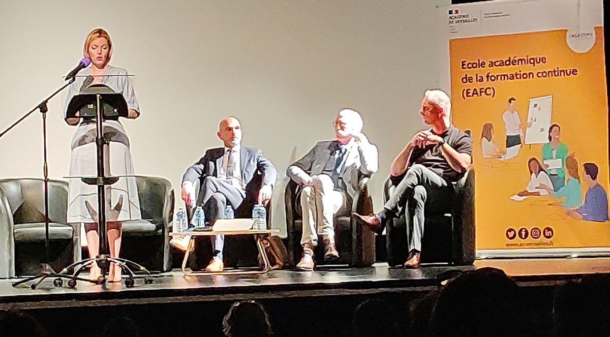 C'est partie pour la journée de l'innovation et de la formation de l'<a href="/acversailles/">Académie de Versailles</a> !
Après le discours d'inauguration de Madame la Rectrice, les ateliers et tables rondes ont débuté.
N'hésitez pas à nous rejoindre, dans chaque département un lieu dédié à cette journée.
#EAF