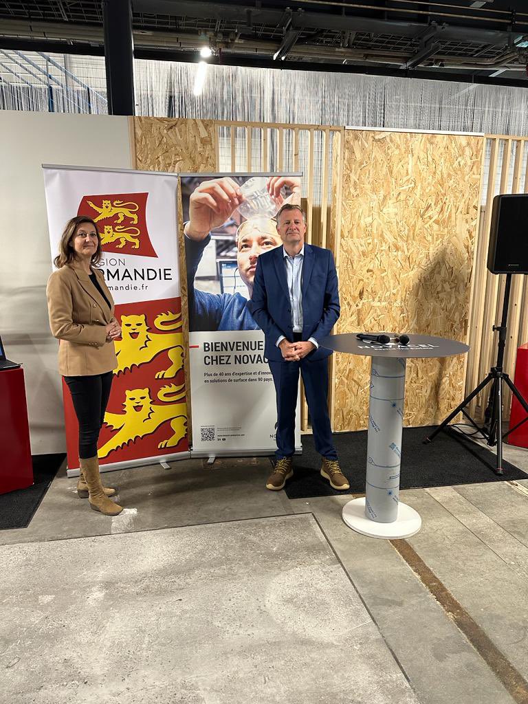 SophieGaugain's tweet photo. [Normandie Innovante et Durable ] 
Visite de #Novacel avec son président  Etienne Petit et ses équipes de Déville-Lès-Rouen.Une #Normandie terre de solutions industrielles de +en + durables. 👇Leader des adhésifs de protection de matériaux avec - de solvants+  de récupération ♻️ https://t.co/XfeAxUPJUI