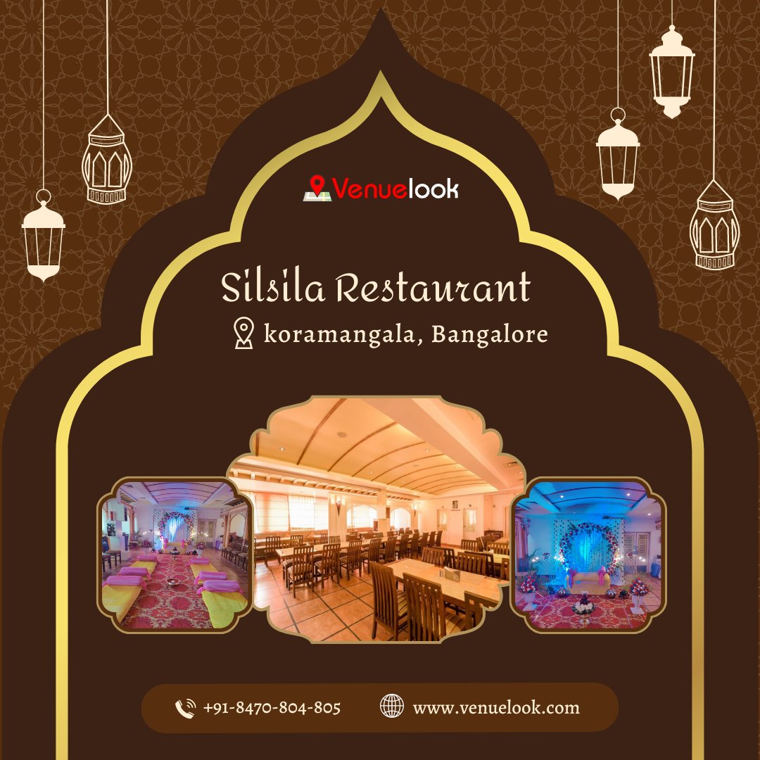 Silsila Restaurant Koramangala is an ideal Restaurant with Birthday Party Hall and Private Party Hall in Koramangala. 
Check out and get the best quotes at:
venuelook.com/bangalore/sils…
.
.
.
.
.
#wedding #partyplanning #events #eventplanner #venuelookindia #corporatevenue #hotel