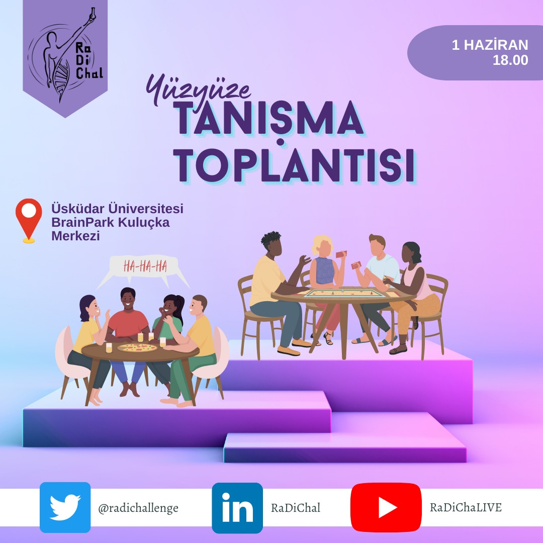 Hepinize merhabalar!
Biz sizlerle tanışmak, aklınızdaki sorulara cevap vermek için RaDiChal Meeting etkinliğimizle karşınızdayız.
Yarışma için takım kurmak isteyen, takım kurmuş veya kurmamış farketmeksizin hepinizi aramızda bekliyoruz. docs.google.com/forms/d/e/1FAI… 👈 kayıt için