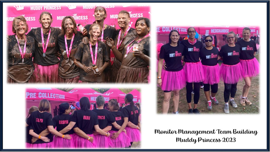 monitor_ad's tweet photo. This past weekend our lovely management team participated in The Muddy Princess event. What an amazing team building experience. #leadership #managementteam #Monitor #teamwork #dirtydivas #muddyprincess2023 https://t.co/S4E9EMA5It