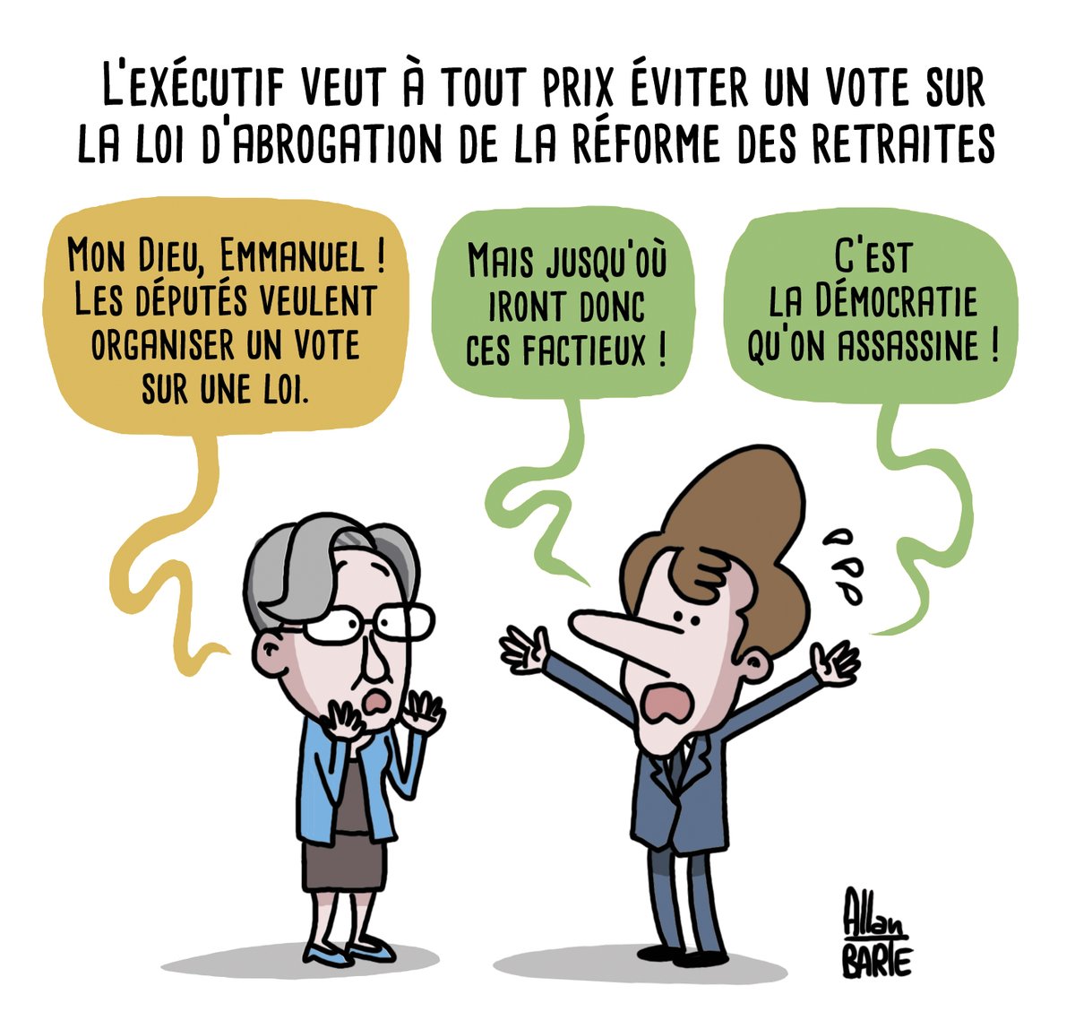 Les manifs, c'est non ! Un référendum, c'est non ! Un vote de l'Assemblée Nationale, c'est toujours non ?

Après les articles 47-1, 49.3 & 44.3, l'exécutif tenté par l'article 40.

#PPL #DirectAN #PPLLiot #Liot #Borne #Macron #ReformeDesRetraites