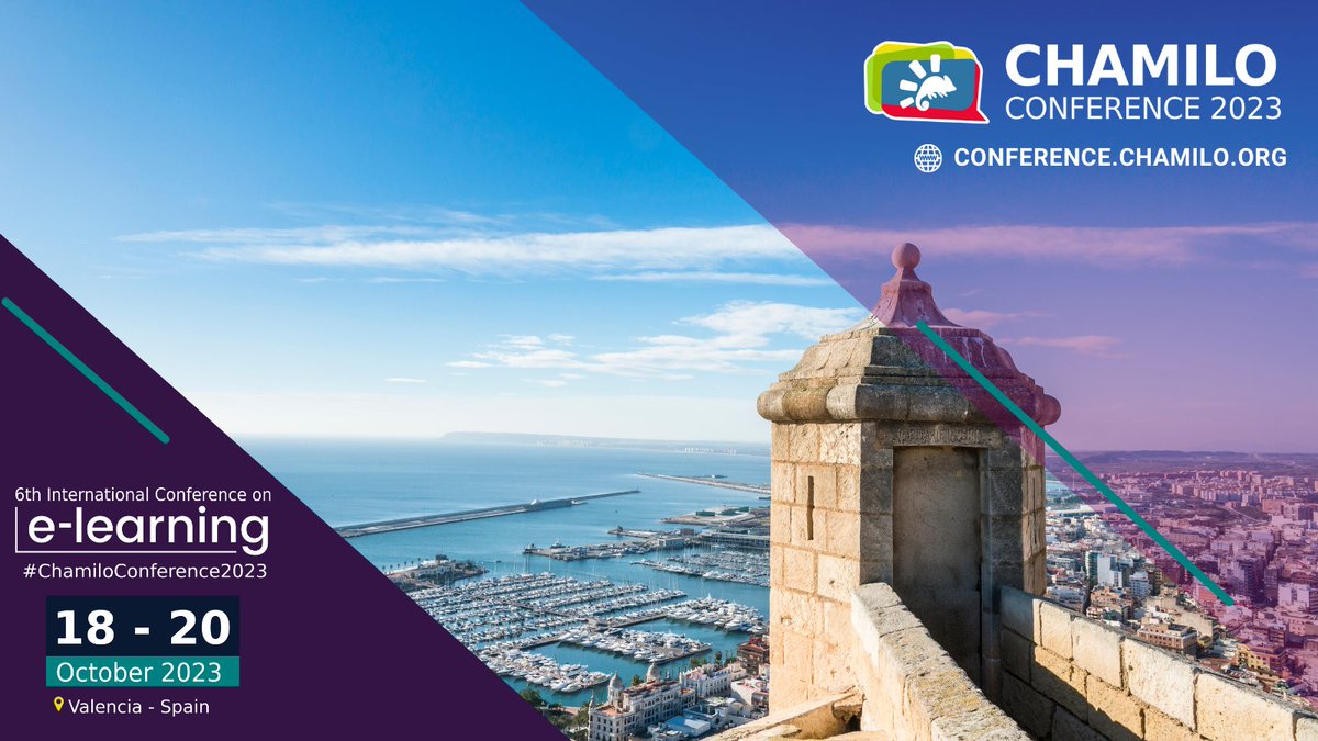 ✈️ Rejoignez-nous du 18 au 20 octobre 2023 à Valence, #Espagne 🎟️👉 conference.chamilo.org/2023/en/ticket…