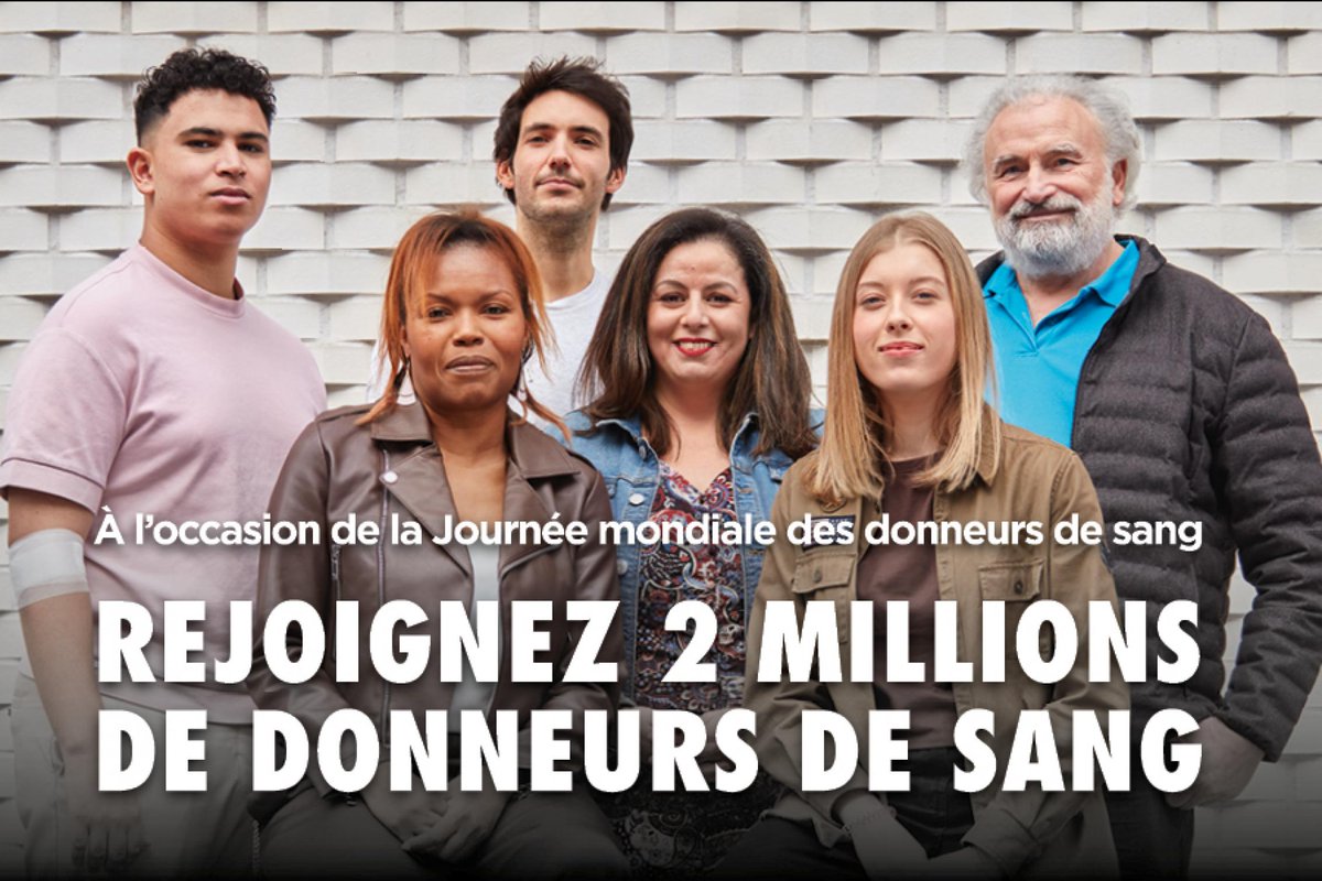 🔔 Prenez date !
🩸[Don de sang]
🗓️ Du 14 au 17 juin, la Maison
du don de #Lorient célèbrera la Journée mondiale des donneurs de sang 
Lire le communiqué de l'EFS 👇 tinyurl.com/yc4evdwe
👉 Info et prise de rdv sur dondesang.efs.sante.fr
<a href="/GHBretagneSud/">Groupe Hospitalier Bretagne Sud</a>  <a href="/EFS_dondesang/">Établissement français du sang</a>