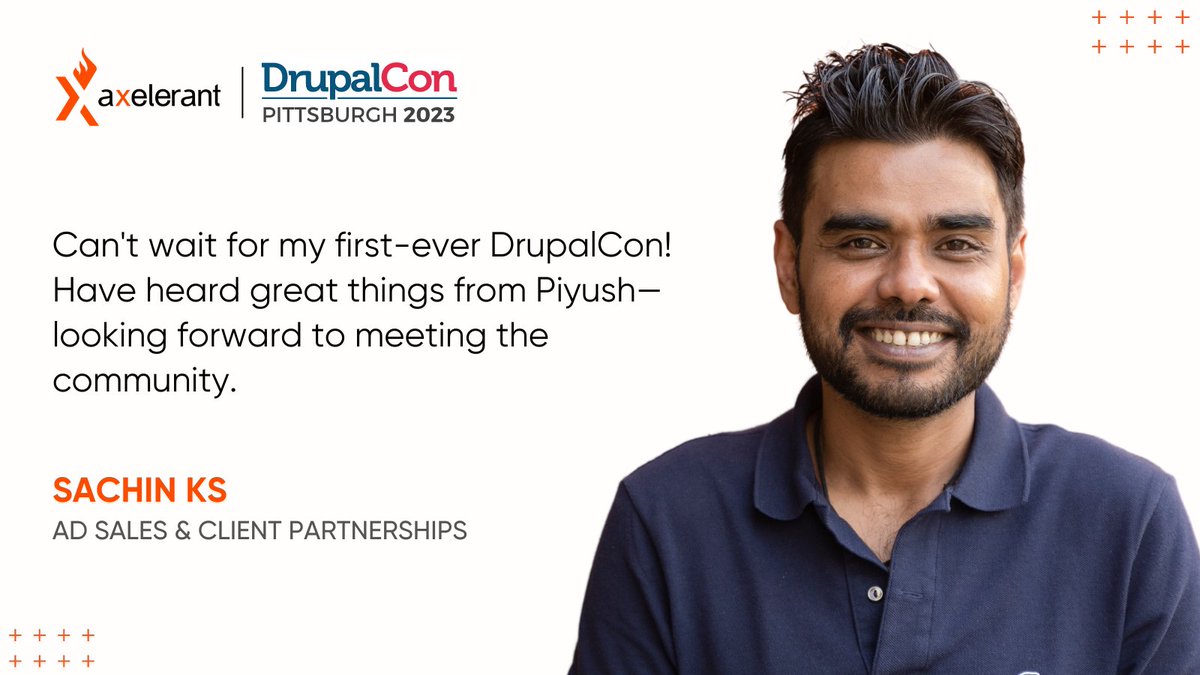 axelerant's tweet image. #DrupalConPittsburgh, here we come. 🛫

Can’t wait for our team members—@piyushpoddar, @sachinks1001, and @sharayu_t—to connect, learn, and exchange ideas with the #DrupalCommunity from around the globe. 

Spot us at Booth 426. Don’t be a stranger. 👋

@drupalcon