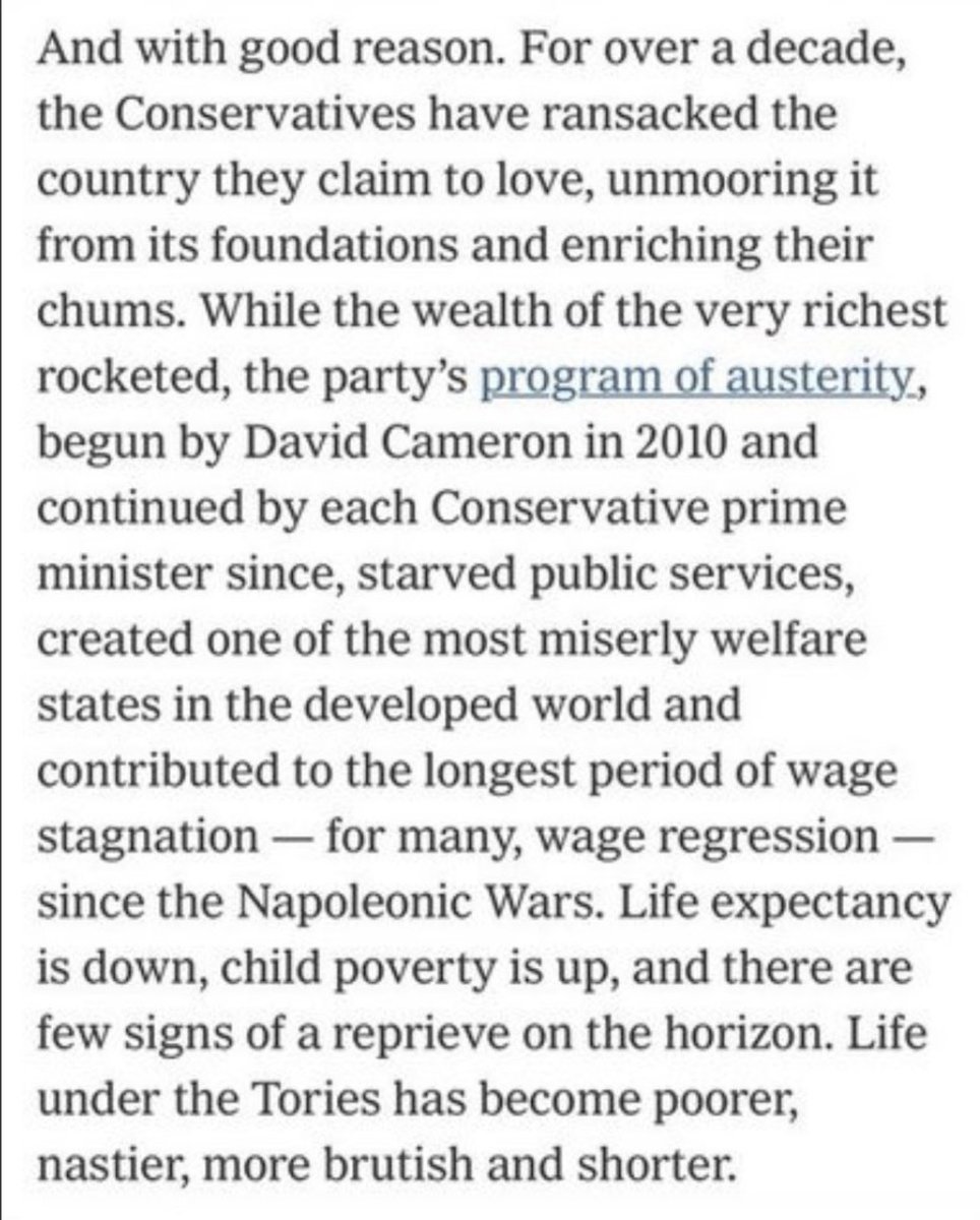 Damning indictment by the New York Times on Brexit and 13 yrs of successive Tory Govts. #ToriesDestroyingOurCountry