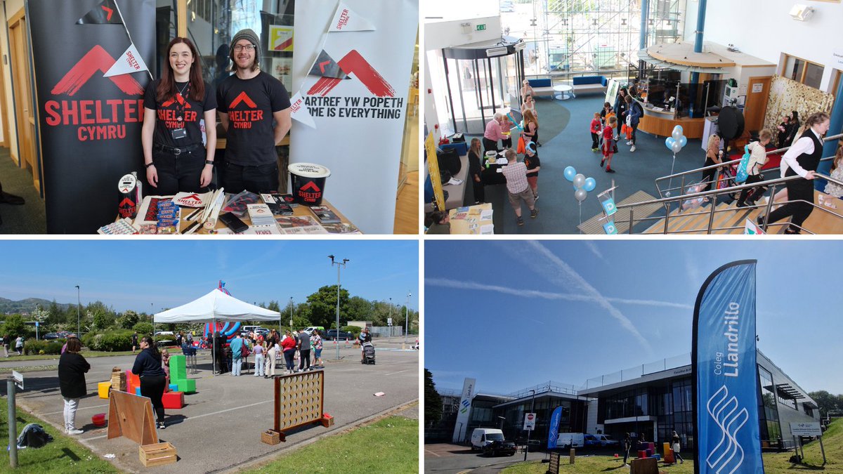 ShelterCymru's tweet photo. Our Fundraising team had a great day at Coleg Llandrillo's Community Fun Day at their campus in Rhos-on-Sea, Conwy. Thanks for inviting us @colegllandrillo. We enjoyed talking to the local community about our #FightForHome https://t.co/Br7Bq0BINg