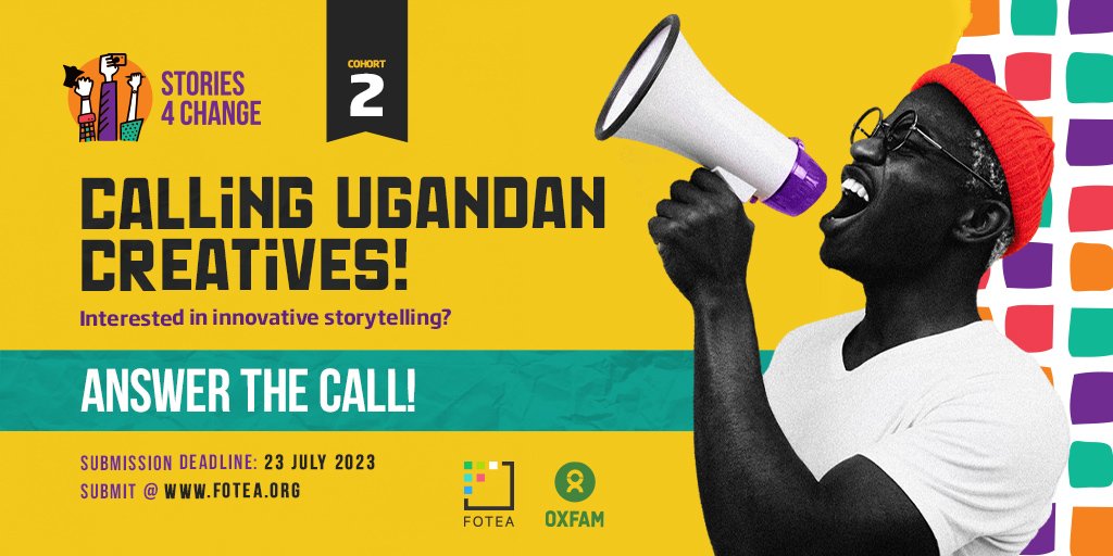 📢OPEN CALL!

Cohort 2 of 'Stories 4 Change', a partnership between FOTEA &amp; <a href="/oxfamnovib/">Oxfam Novib</a> is now accepting submissions.

Creatives in photography, videography, writing, illustration, audio + podcasting are invited to submit before July 23rd.

 More details: bit.ly/3WOv08b