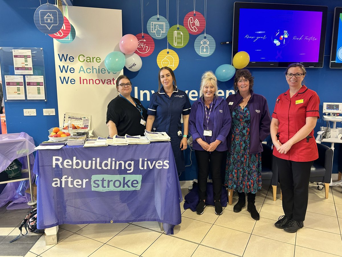 Our team are in main reception at UHCW today - come down and see us, have your blood pressure checked and chat to us about how to reduce your risk of having a stroke! @StarkeyJuliet @MunibMirza @UHCW_TraumaNeur #StrokeAwarenessMonth @TheStrokeAssoc